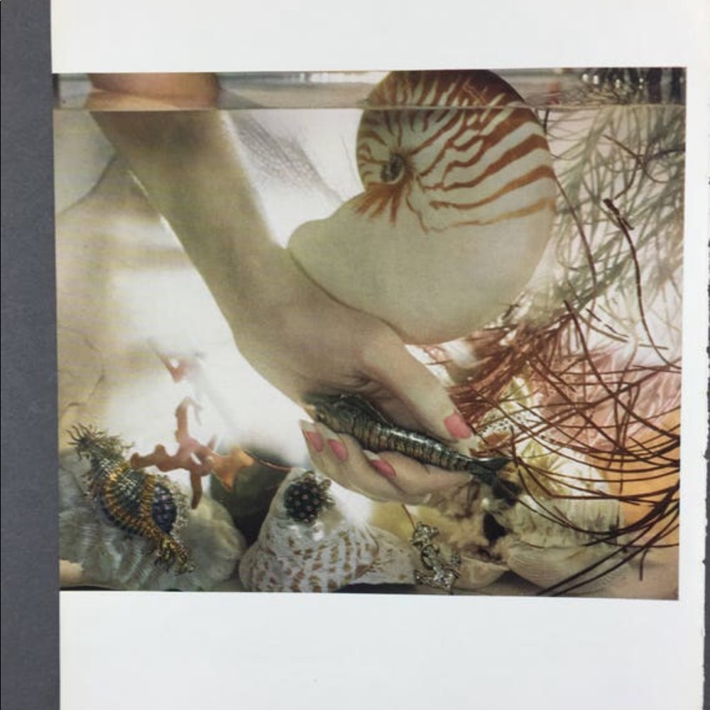 ! 1 Page/2 Sides frm VTG 1951 Photo Book, Aquarium Hand & Jewels, Elegant Lady